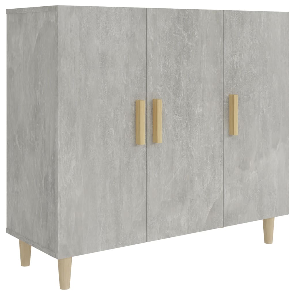 Kommode Betonggrå 90x34x80 cm
