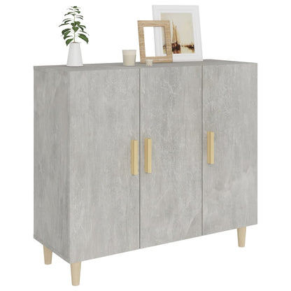Kommode Betonggrå 90x34x80 cm