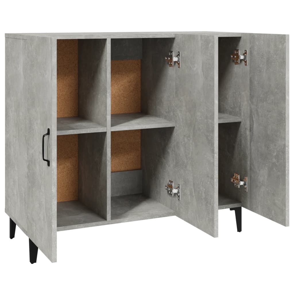 Kommode Betonggrå 90x34x80 cm