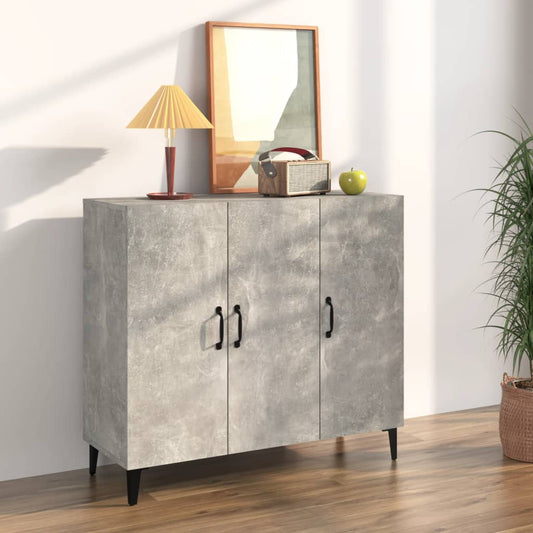 Kommode Betonggrå 90x34x80 cm