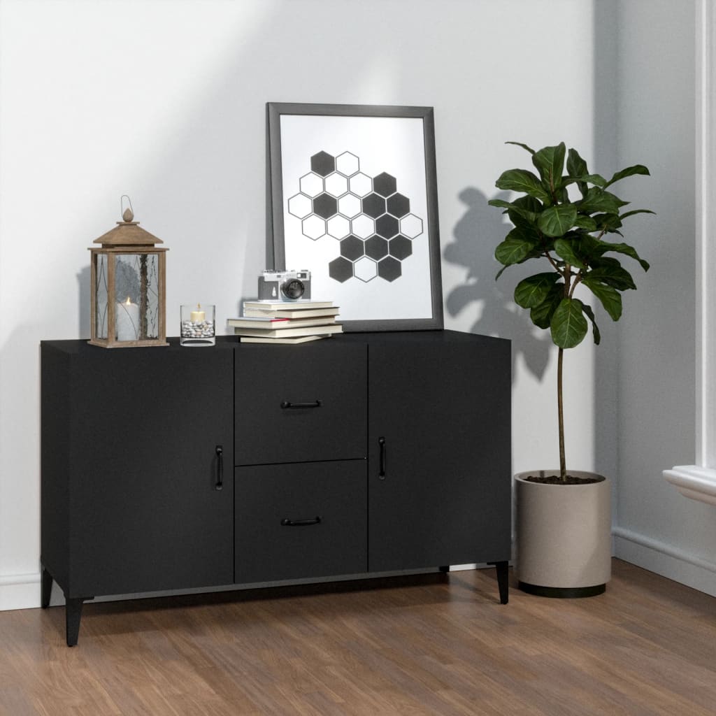 Skjenk Svart 100x36x60 cm