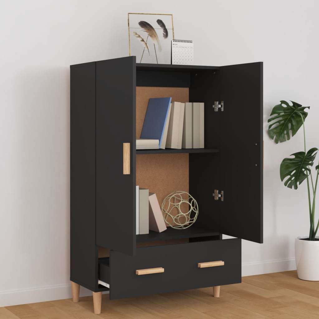 Skap Svart 70x31x115 cm