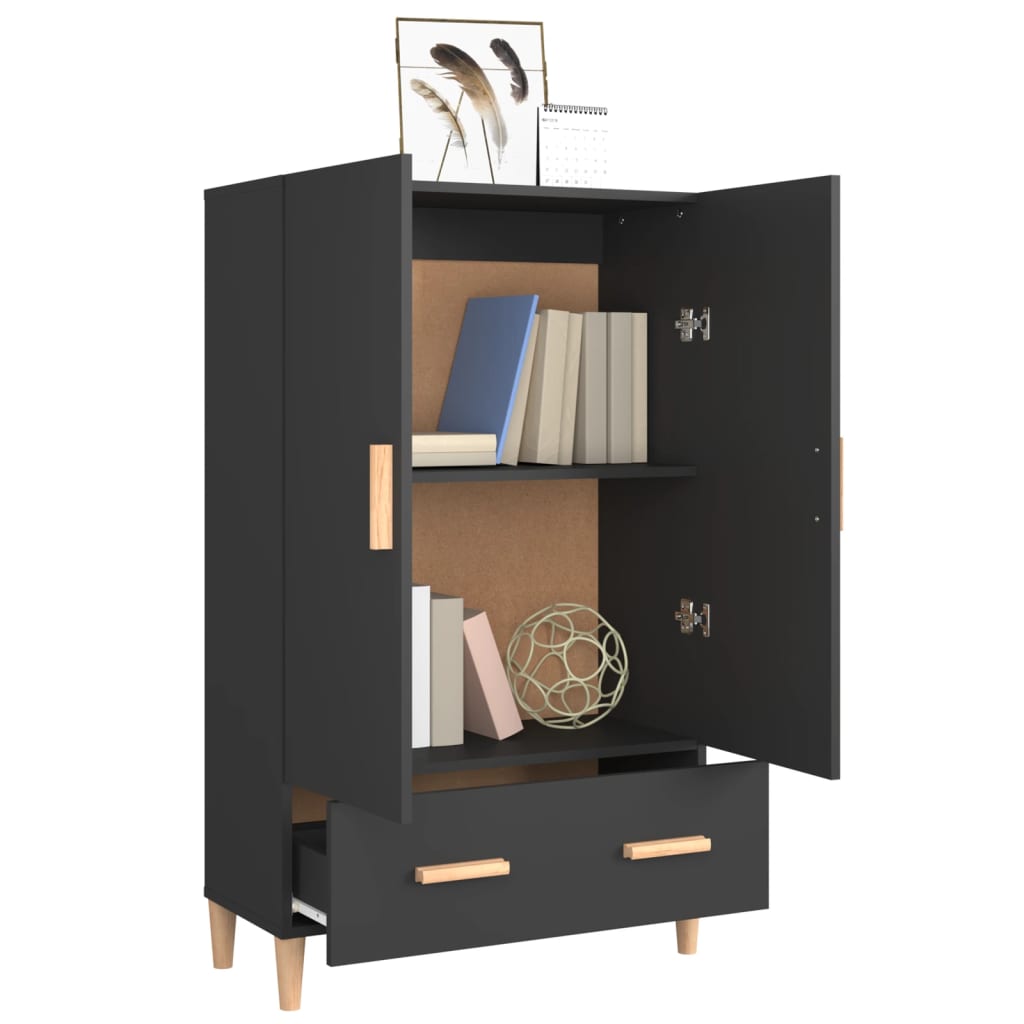 Skap Svart 70x31x115 cm