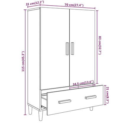 Skap Sonoma Eik 70x31x115 cm