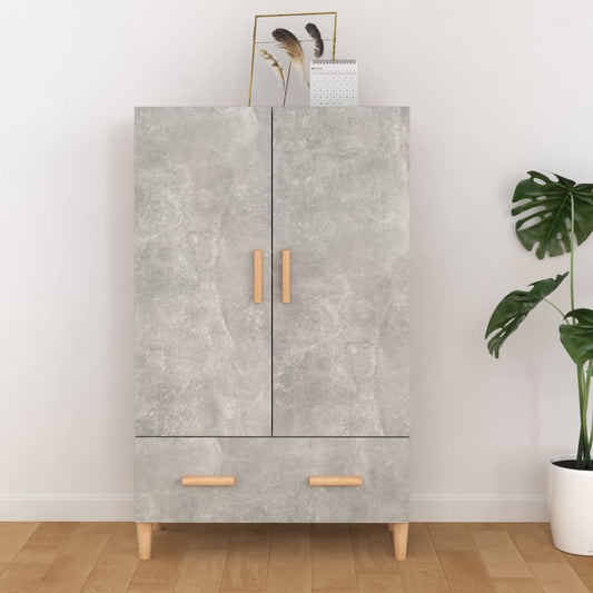 Skap Betonggrå 70x31x115 cm