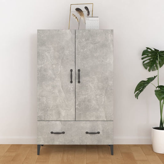 Skap Betonggrå 70x31x115 cm