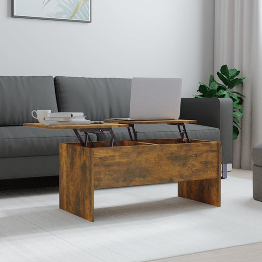 Salongbord Sofabord Røkt Eik 102x50,5x46,5 cm
