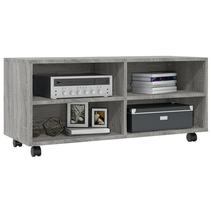 TV-Møbel Sonoma Grå Tv-benk med hjul 90x35x35 cm