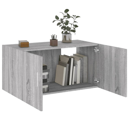 Veggskap grå sonoma 80x39x40 cm konstruert tre