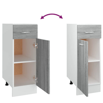 Kjøkkeninnredning Underskap Sonoma Grå 30x46x81,5 cm med skuff