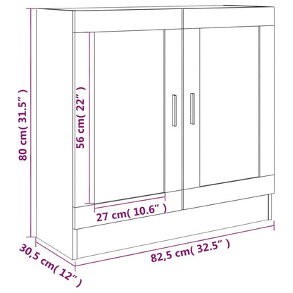 Vitrineskap Sonoma Grå 82,5x30,5x80 cm