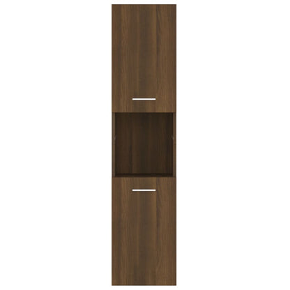 Baderomsskap Brun Eik 30x30x130 cm
