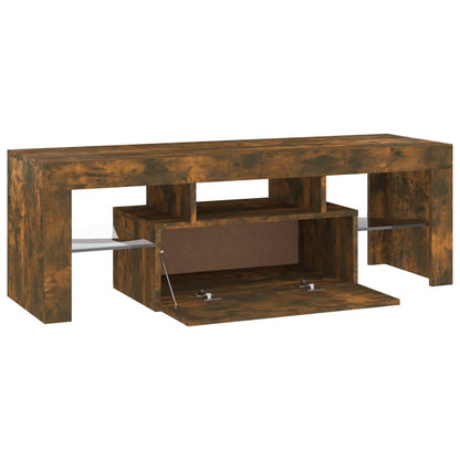 TV-Møbel Røkt Eik TV-benk med LED-lys 120x35x40 cm