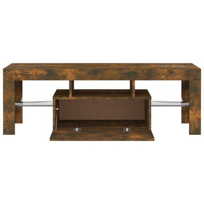 TV-Møbel Røkt Eik TV-benk med LED-lys 120x35x40 cm