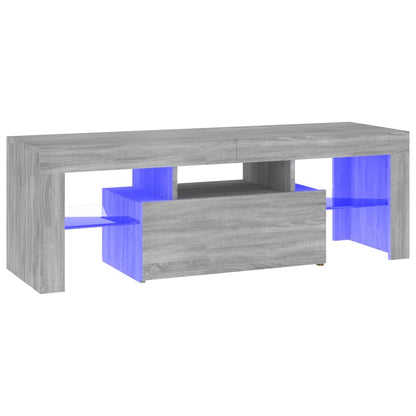 TV-Møbel Sonoma Grå TV-benk med LED-lys 120x35x40 cm