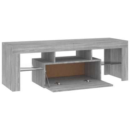 TV-Møbel Sonoma Grå TV-benk med LED-lys 120x35x40 cm