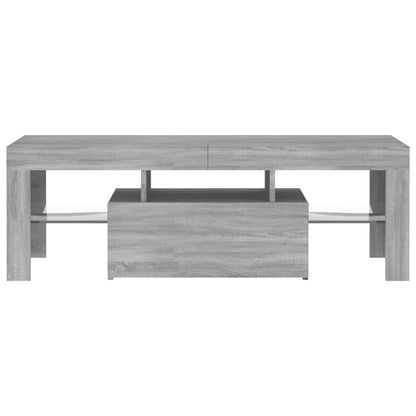 TV-Møbel Sonoma Grå TV-benk med LED-lys 120x35x40 cm