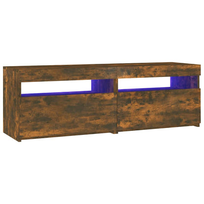 TV-Møbel Røkt Eik TV-benk med LED-lys 120x35x40 cm
