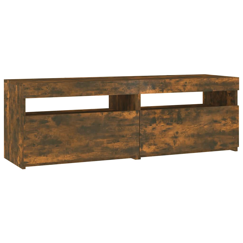 TV-Møbel Røkt Eik TV-benk med LED-lys 120x35x40 cm