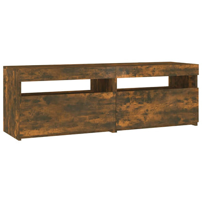 TV-Møbel Røkt Eik TV-benk med LED-lys 120x35x40 cm