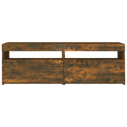 TV-Møbel Røkt Eik TV-benk med LED-lys 120x35x40 cm