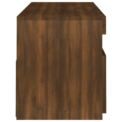 TV-Møbel Brun Eik TV-benk med LED-lys 120x35x40 cm