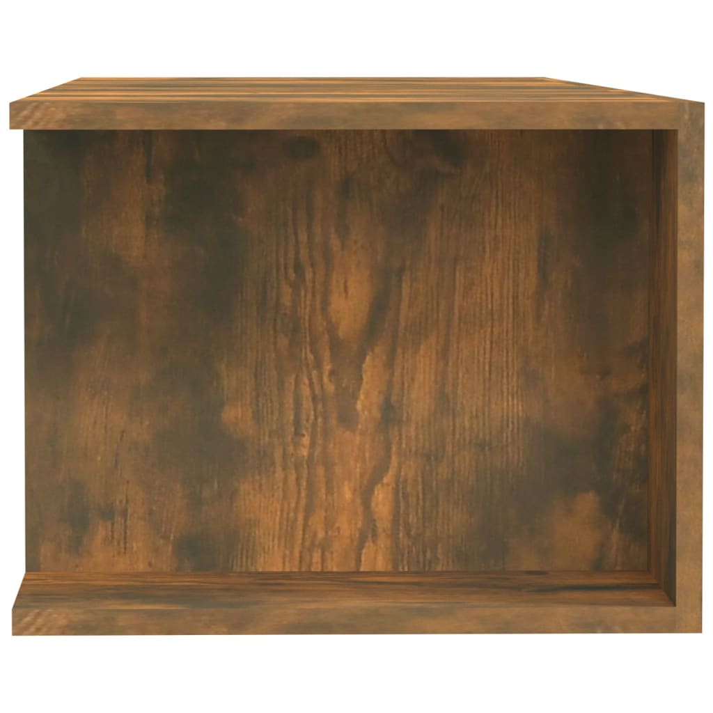 TV-Møbel Røkt EikTV-benk med LED-lys 135x39x30 cm