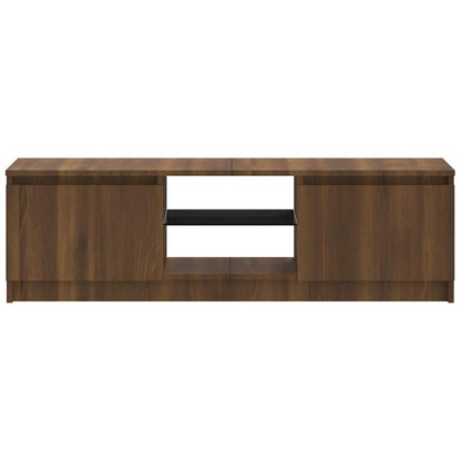 TV-Møbel Brun Eik TV-benk med LED-lys 120x30x35,5 cm