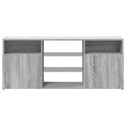 TV-Møbel Sonoma Grå TV-benk med LED-lys 120x30x50 cm