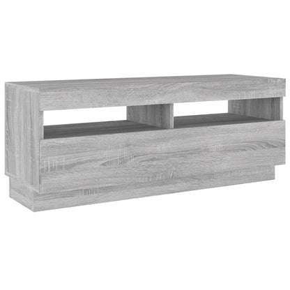 TV-Møbel Sonoma Grå TV-benk med LED-lys 100x35x40 cm