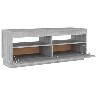 TV-Møbel Sonoma Grå TV-benk med LED-lys 100x35x40 cm