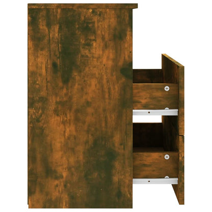 Nattbord 2 stk røkt eik 50x32x60 cm