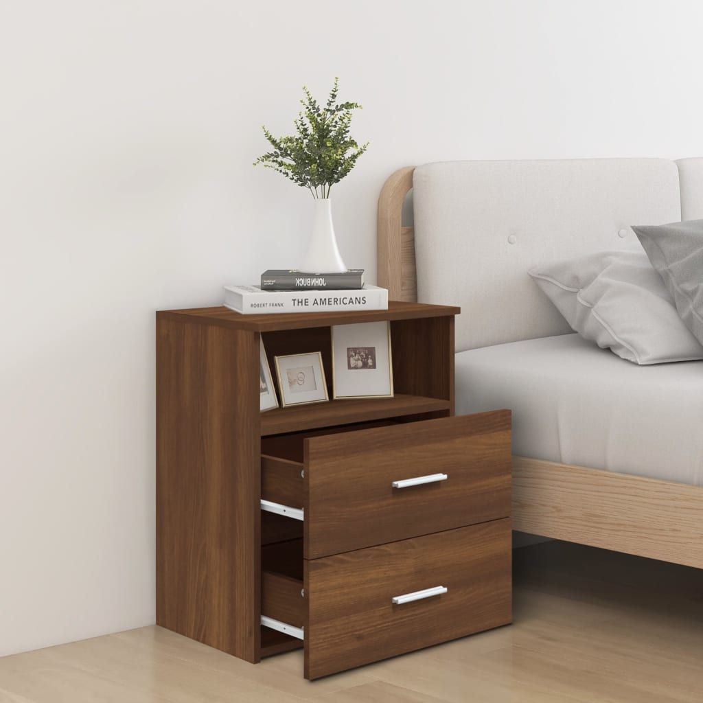 Nattbord Sengbord Brun Eik 50x32x60 cm