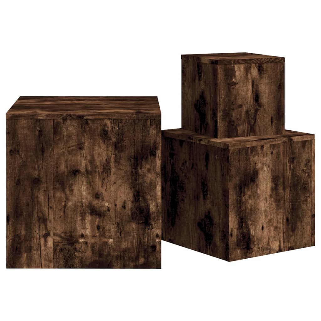 Sidebord Røkt Eik 3 stk