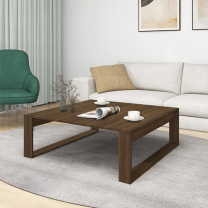 Salongbord Sofabord Brun Eik 100x100x35 cm