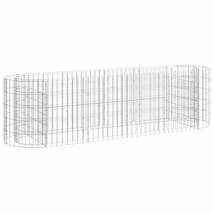 Gabion høybed galvanisert jern 190x50x50 cm