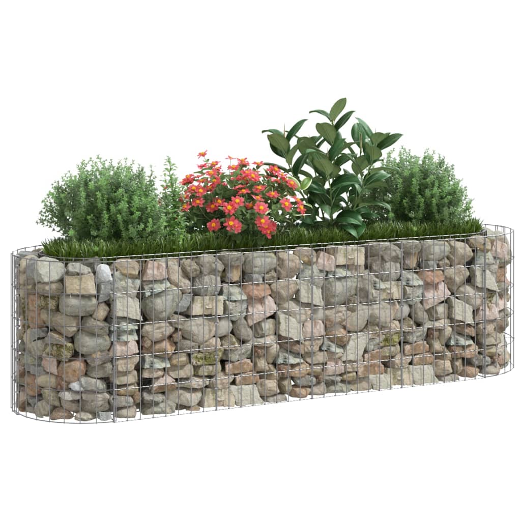 Gabion høybed galvanisert jern 190x50x50 cm