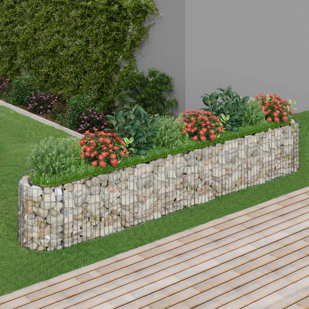 Gabion høybed galvanisert jern 330x50x50 cm