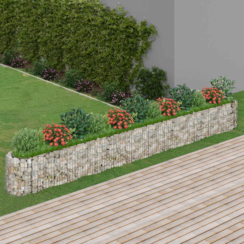 Gabion høybed galvanisert jern 470x50x50 cm