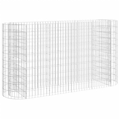 Gabion høybed galvanisert jern 190x50x100 cm