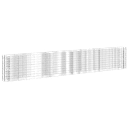 Gabion høybed galvanisert jern 610x50x100 cm