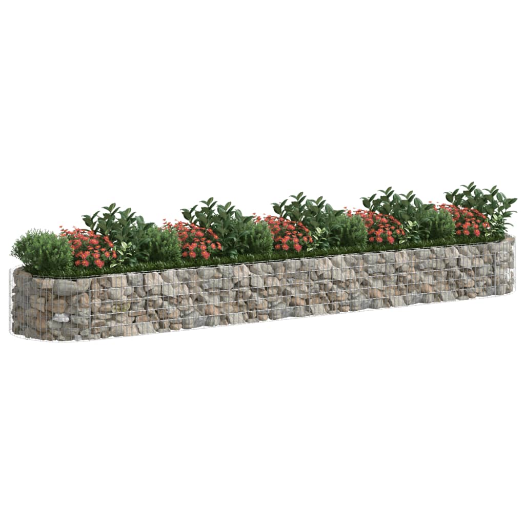 Gabion høybed galvanisert jern 500x100x50 cm