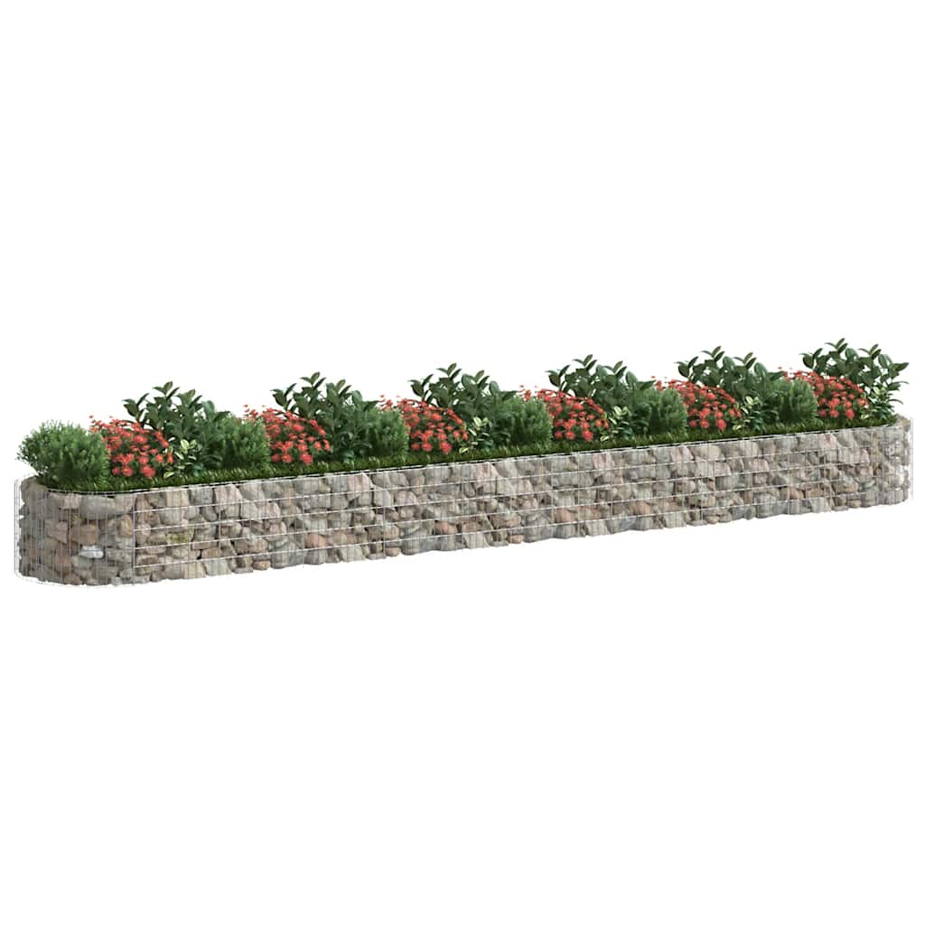 Gabion høybed galvanisert jern 600x100x50 cm