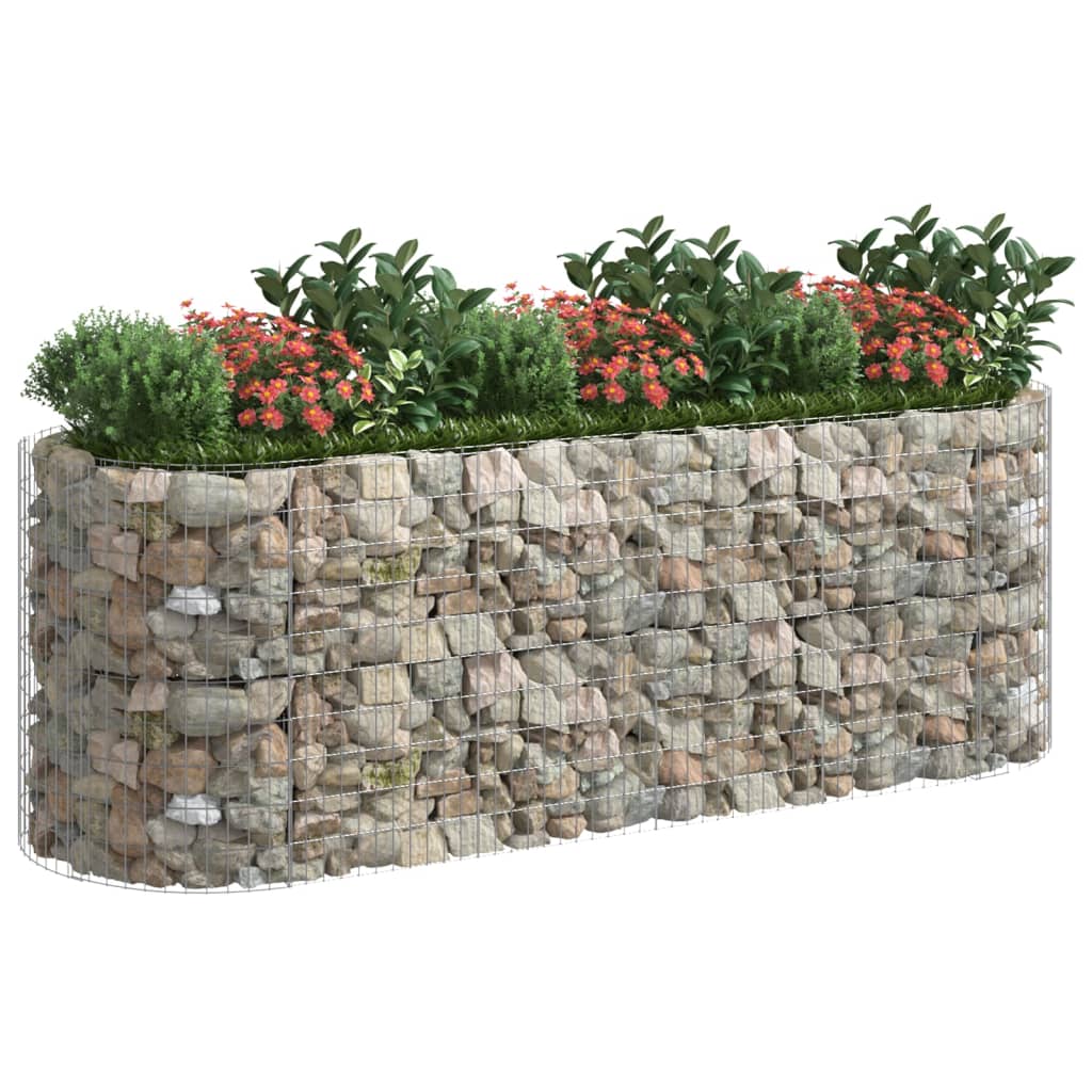 Gabion høybed galvanisert jern 300x100x100 cm
