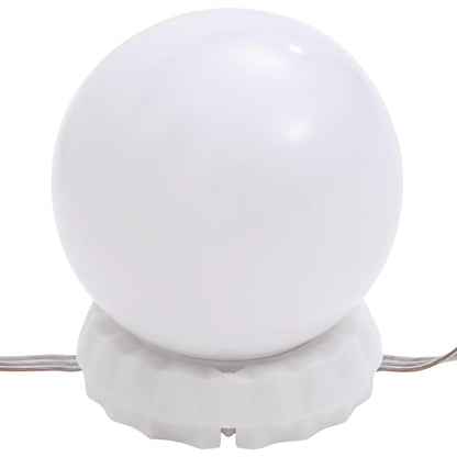 Veggspeil med LED-lys 60x30 cm glass oval