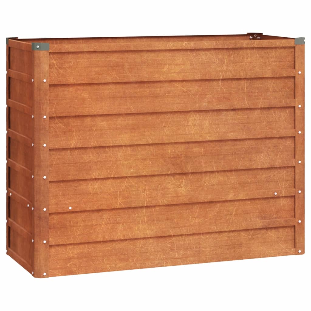 Utendørs Blomsterkasse Plantekasse Metall rust 100x40x77 cm cortenstål