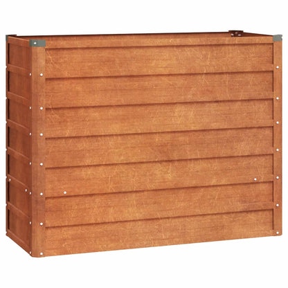 Utendørs Blomsterkasse Plantekasse Metall rust 100x40x77 cm cortenstål