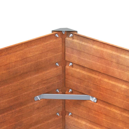 Utendørs Blomsterkasse Plantekasse Metall rust 100x40x77 cm cortenstål
