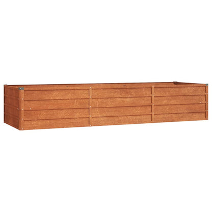 Utendørs Blomsterkasse Plantekasse Metall rust 240x80x45 cm cortenstål