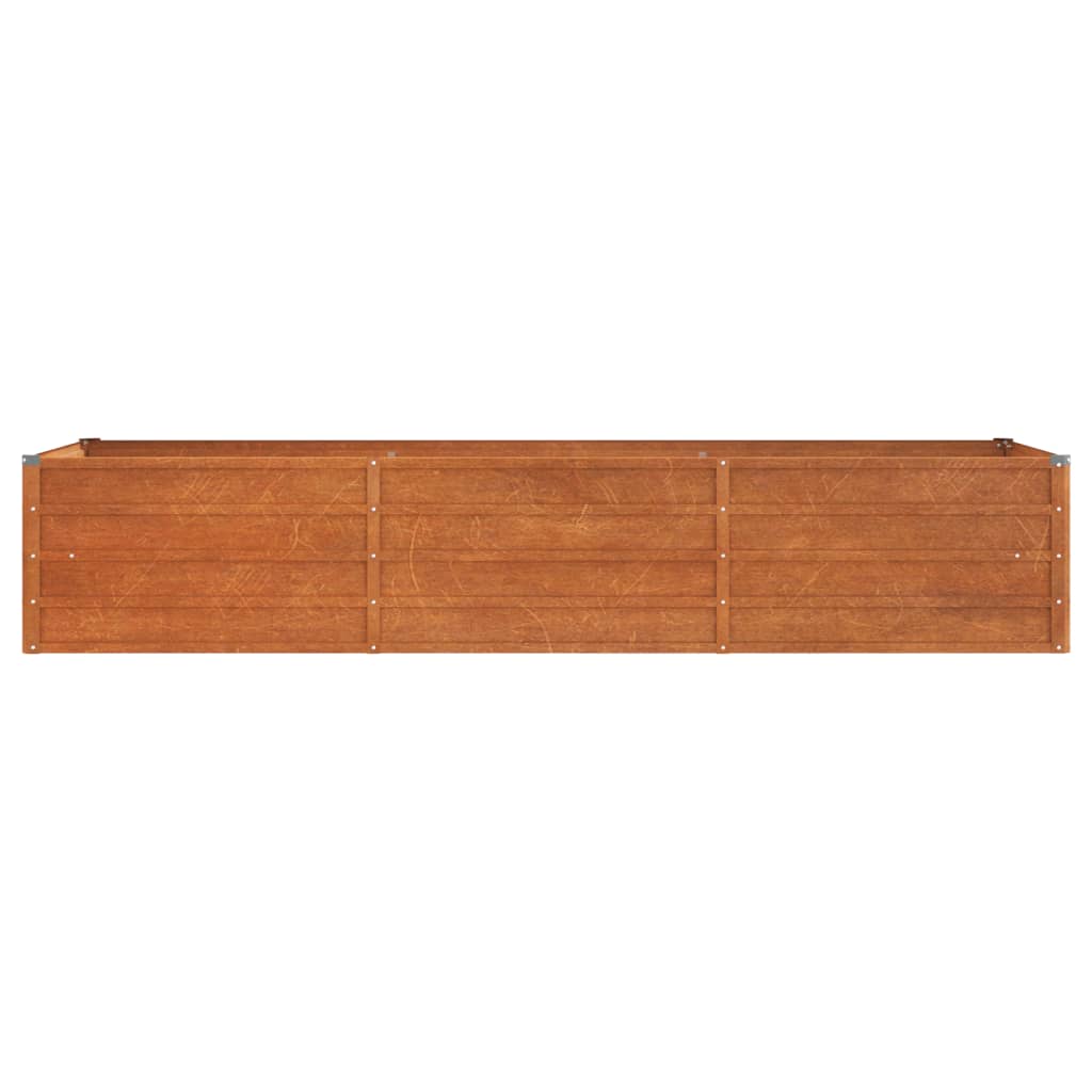 Utendørs Blomsterkasse Plantekasse Metall rust 240x80x45 cm cortenstål